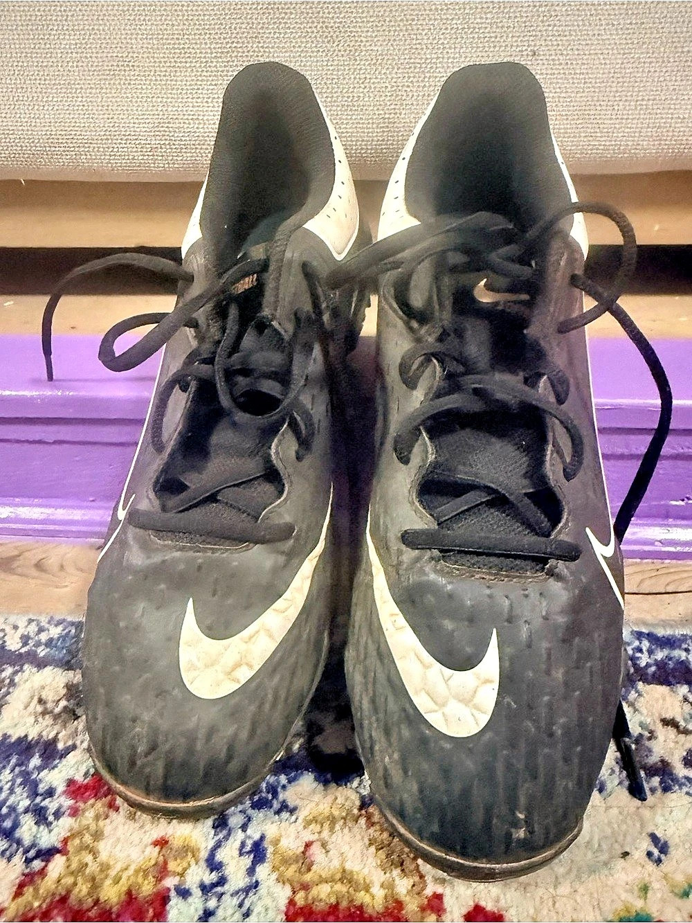 Nike Hyperdiamond Softball Cleats Black White US 9.5